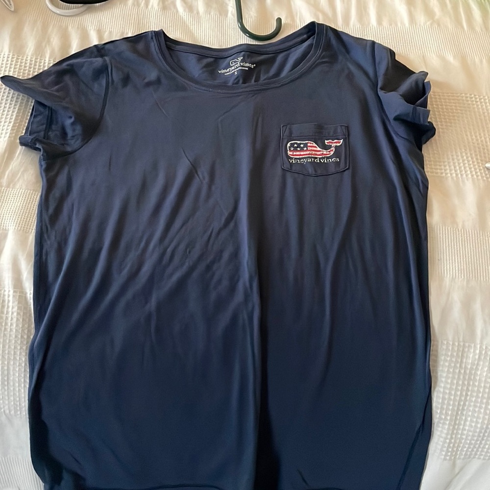 Vineyard Vines Patriotic Pocket T